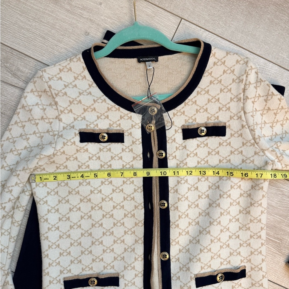 NWOT Beige and Black Patterned Suit - Picture 8 of 8